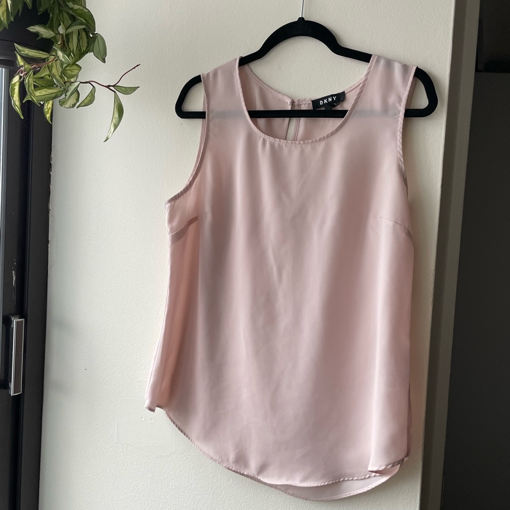 DKNY Light Pink Sleeveless Blouse Top